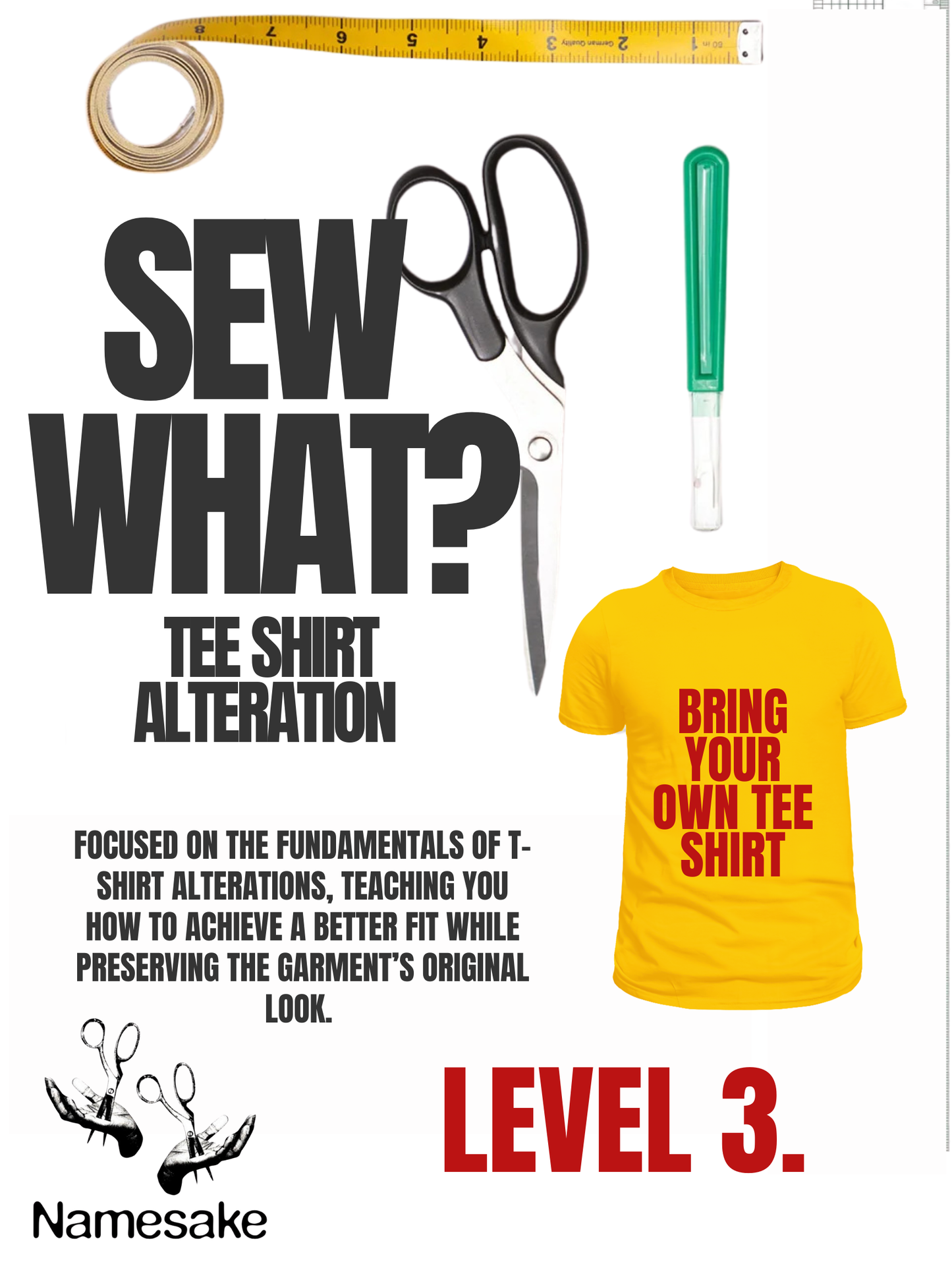 Tee Shirt Alterations (WEDNESDAY 7/22/26) *ENTER EMAIL AT CHECKOUT